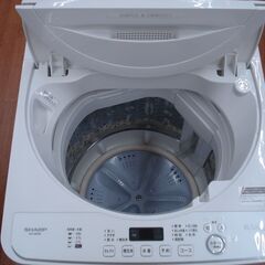 【店頭受け渡し】　SHARP　全自動洗濯機　5.5kg　ES-GE5D-W　2020年製　中古品　￥16,280の画像