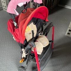 Combi (コンビ) A型ベビーカーとレインカバー F2plus AD-300 [ライジングレッド]の画像