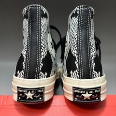 CONVERSE CHUCK 70 HI LEATHER SNAKE 白黒 24.5cmの画像