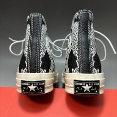 CONVERSE CHUCK 70 HI LEATHER SNAKE 白黒 23.5cmの画像