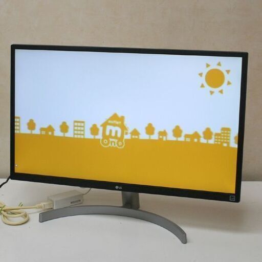 LG 4Kモニター 27UL500-W 27インチ IPSパネル HDR DisplayPort×1 HDMI×2 ヘッドホン出力 2