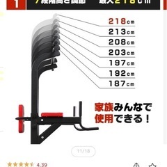 ぶら下がり健康器 懸垂マシン チンニングスタンド 筋トレ 背筋の画像