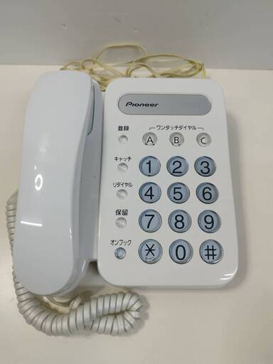 【良品】Pioneer 電話機 TF-12-w