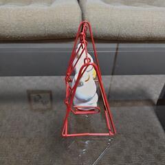 昭和レトロ  うさぎの置物(陶器) ブランコ  アンティーク置物の画像