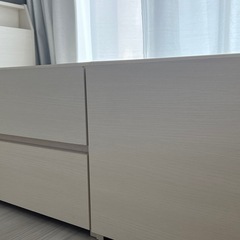 【3年未満使用】収納付きベッド白 ニトリの画像