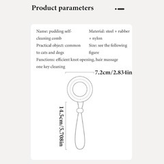 ❤️人気商品❤️ ネコ 猫 ブラシ トリミング クリーニング ペット ケア 毛繕いの画像