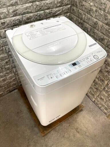大阪送料無料★3か月保障付き★洗濯機★2019年★シャープ★7kg★ES-GE7D-W★S-199