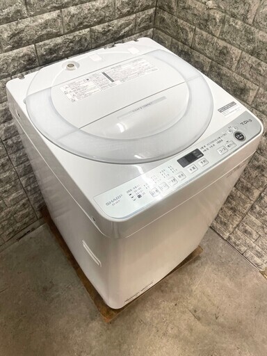 【美品】大阪送料無料★3か月保障付き★洗濯機★2022年★シャープ★7.0kg★ES-GE7F★S-202