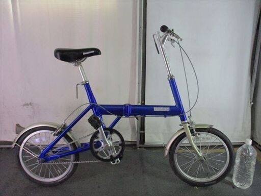 D690　★16800円★　折りたたみ中古自転車　ブリヂストンスニーカー【16インチ 青 　アルミフレーム】