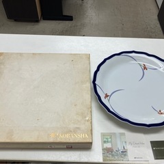 K2408-089 香蘭社 オーキッドレース 大皿 中古美品
