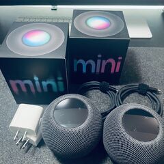 Apple HomePod mini 2台セット／箱＆説明書付き