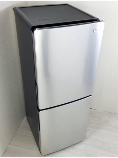 (送料無料) 2022年 148L 冷蔵庫 オシャレ感溢れるステンレス製ドア ⑧