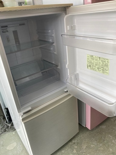 シャープ2ドア冷蔵庫  SJ-D14D-W  リサイクルショップ宮崎屋 住吉店 24.8.3F