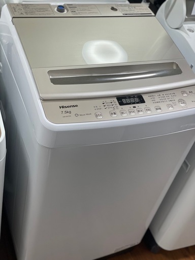 送料・設置込み可　洗濯機　7.5kg Hisense 2018年