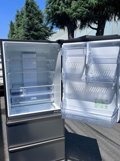 Q178s【手渡しのみ】2021年製　430L　冷蔵庫　4ドア　右開き　Delie AQR-V43K　中古　/30