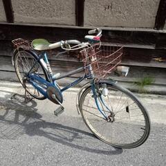 レトロな自転車　AKIYOSHI 製　タイヤ破損