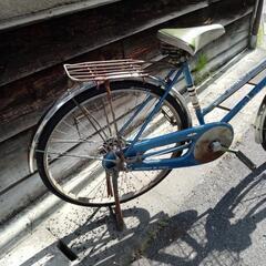レトロな自転車　AKIYOSHI 製　タイヤ破損の画像