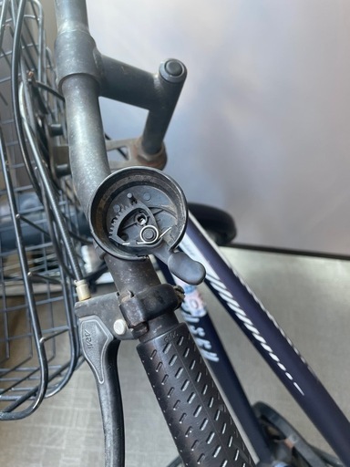 自転車　マルイシ　アパッシュクロス青※前カゴとベル破損あり
