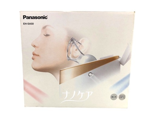 Panasonic パナソニック EH-SA50 イオンスチーマー ナノケア 温 冷 エステ 動作確認済み マイクロミスト プラチナスチーム ホワイト ゴールド調 中古品 家電