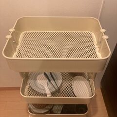 【廃盤色】IKEAワゴン RÅSKOG アイボリーの画像