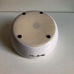 未使用に近いペット用陶器ご飯皿フードボールの画像