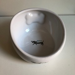 未使用に近いペット用陶器ご飯皿フードボールの画像