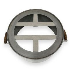 24Y508 ジ4 羽釜 せいろ セット 直径26cm 蒸し器 アルミ 調理器具 はがま レトロ 中古品の画像