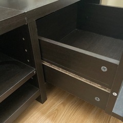 ロータイプ組み立て式木目調テレビ台の画像