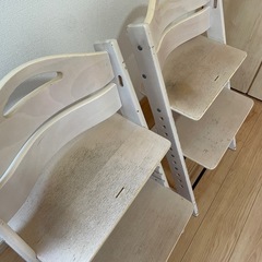 【週末のみ0円】子供用チェア2脚（ストッケ トリップトラップのコピー品）の画像
