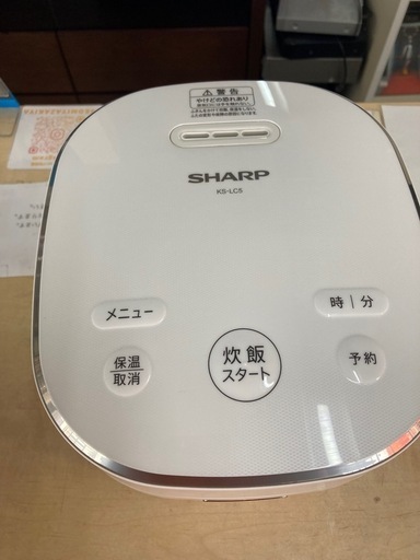 シャープ 3合炊き炊飯器　 KS-LC5-W リサイクルショップ宮崎屋 住吉店 24.12.1