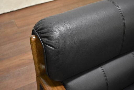 【ヤ取】≪zyt1151ジ≫ [2脚セット] カリモク家具 肘掛椅子 WS2980BD シングルソファ/応接チェア 本革/合皮 スタン