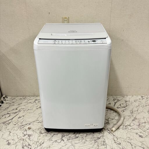 19156  HITACHI 大容量洗濯機　BEAT WASH 2022年製 8.0kg ◆大阪市内・東大阪市他 6,000円以上ご購入で無料配達いたします！◆ ※京都・高槻・枚方方面◆神戸・西宮・尼崎方面◆生駒方面、大阪南部方面　それぞれ条件付き無料配送あり！