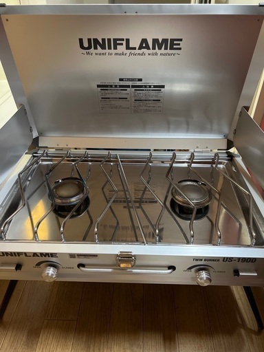 ユニフレーム　US-1900 ツインバーナー　収納ケース付き