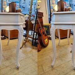 猫脚 コンソールテーブル ホワイト 引出し3個 化粧台 COMO 幅85㎝×奥行