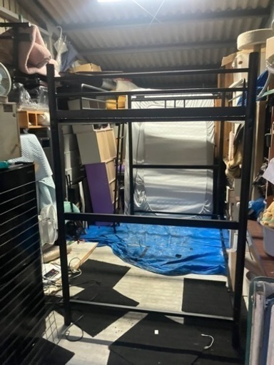 セミダブルサイズ　ロフトベッド　高さ調整　電源付き