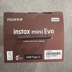 【新品未使用】instax mini Evo本体 ブラウン 茶の画像