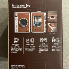 【新品未使用】instax mini Evo本体 ブラウン 茶の画像