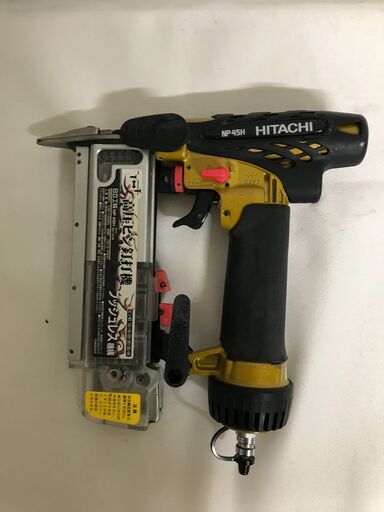 【北見市発】ヒタチ HITACHI 日立 高圧ピン釘打機 NP 45H 黄 (D5924hykY)