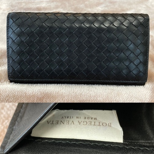 箱付BOTTEGA VENETAボッテガヴェネタ小銭入れ有ロングウォレット長財布