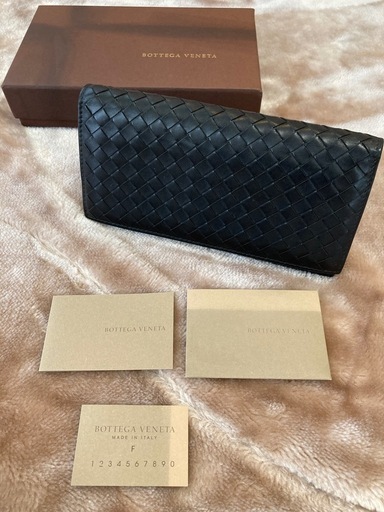 箱付BOTTEGA VENETAボッテガヴェネタ小銭入れ有ロングウォレット長財布