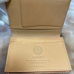 箱＆袋付きGANZOガンゾメンズコードバン×牛革ヌメ名刺入れカードケース日本製の画像