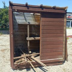 薪　燃料などにも　木製　物置　小屋　収納　秘密基地　幅210　高...