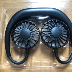 扇風機 首かけ 首掛け扇風機 ハンディファン 軽量 黒