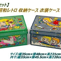 【稀少/2個セット】昭和レトロ 収納ケース 衣装ケース ポップ 