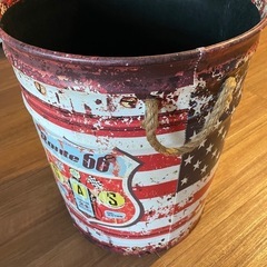 【取引中】アメリカ雑貨~ブリキ缶　バケツ　の画像