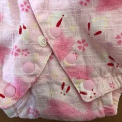【美品】西松屋 浴衣 甚平 女の子 ベビー ロンパース70の画像