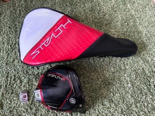 【取引中】テーラーメイド ステルス2 ドライバー ヘッド 10.5 ヘッドカバー付 10.5g ウエイト付き 中古品