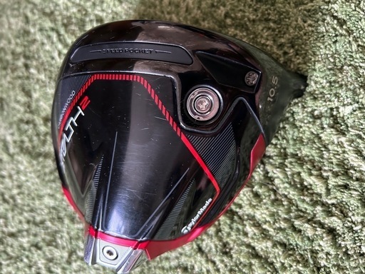 【取引中】テーラーメイド ステルス2 ドライバー ヘッド 10.5 ヘッドカバー付 10.5g ウエイト付き 中古品