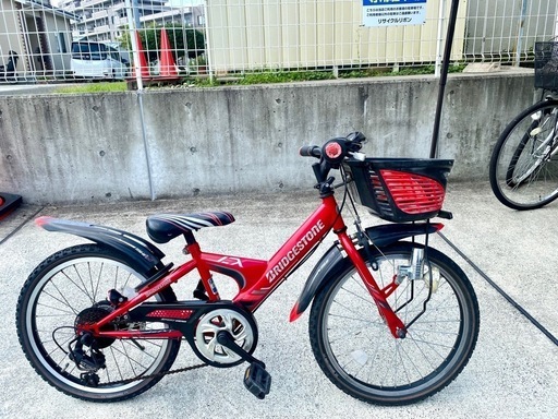 ブリジストン エクスプレスジュニア6段変速 20インチ レッド&ブラック 子供 自転車 中古