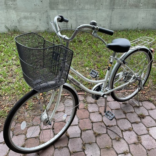 自転車 ママチャリ 26インチ オートライト 6段切替